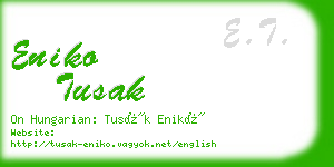 eniko tusak business card